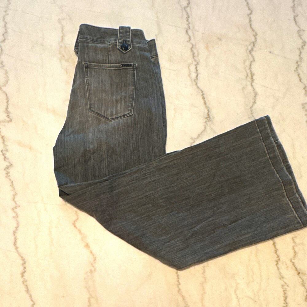 White House Black Market Women’s Wide Leg Jeans Gray Denim sz 12 0163